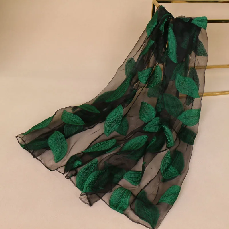Women Soft Shawls Luxury Brand Scarf Plain Embroidered Leaves Scarves Beach Wrap Pashmina Stole Foulard Female Bandana Hijab
Women Soft Shawls Luxury Brand Scarf Plain Embroidered Leaves Scarves Beach Wrap Pashmina Stole Foulard Female Bandana Hijab