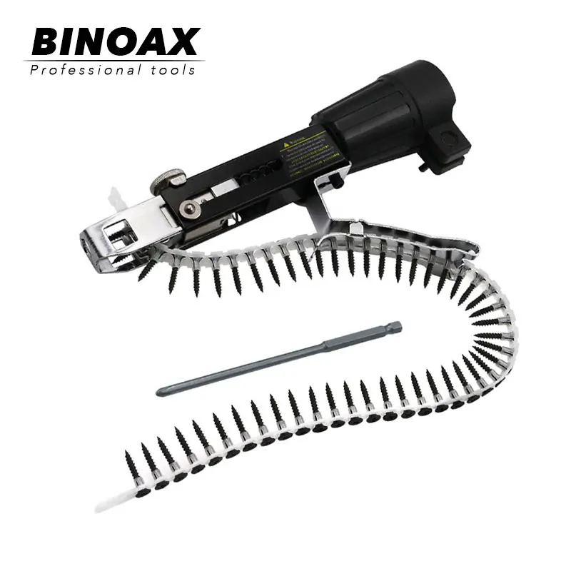 Automatic Chain Nail Gun Adapter Screw Gun for Electric Drill Woodworking Tool Cordless Power Drill Attachment
Automatic Chain Nail Gun Adapter Screw Gun for Electric Drill Woodworking Tool Cordless Power Drill Attachment