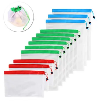 12pcs Reusable Mesh Produce Bags Washable Eco Friendly Bags for Grocery Shopping Storage Fruit Vegetable Toys
12pcs Reusable Mesh Produce Bags Washable Eco Friendly Bags for Grocery Shopping Storage Fruit Vegetable Toys