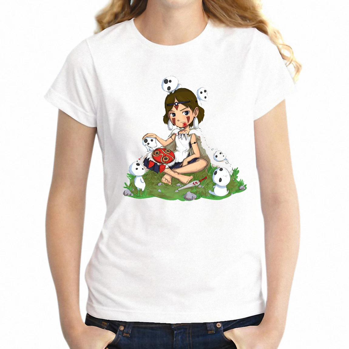 New Women's T-shirt Princess Mononoke and Forest Spirit Miyazaki Hayao Anime Artsy Girl's tshirt Harajuku hip hop tees tops
New Women's T-shirt Princess Mononoke and Forest Spirit Miyazaki Hayao Anime Artsy Girl's tshirt Harajuku hip hop tees tops