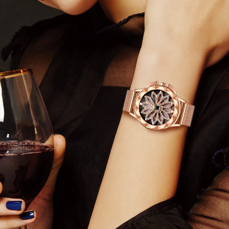 CIVO Waterproof Luxury Ladies Watch Mesh Strap Analogue Beauty Rose Gold Diamond Rotating Decoration Wristwatch Relogio Feminino
CIVO Waterproof Luxury Ladies Watch Mesh Strap Analogue Beauty Rose Gold Diamond Rotating Decoration Wristwatch Relogio Feminino