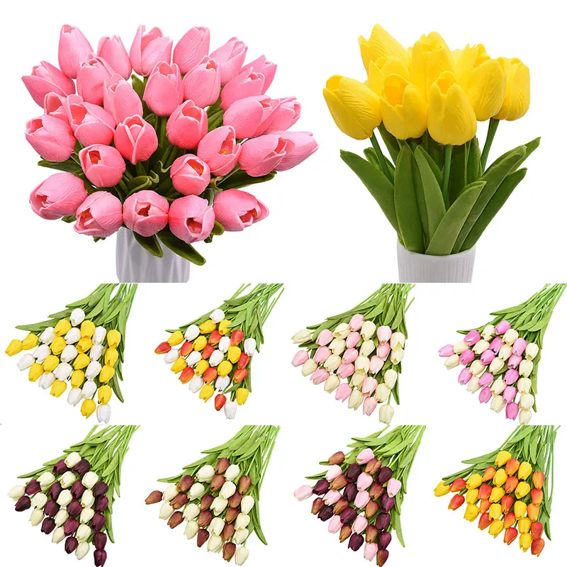 30Pcs 3.5cm Tulip Flower Real Touch Flowers Fake Artificial Tulip Bridal Bouquet For Wedding Home Decortion Decorative Flower
30Pcs 3.5cm Tulip Flower Real Touch Flowers Fake Artificial Tulip Bridal Bouquet For Wedding Home Decortion Decorative Flower