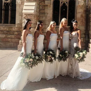 2018 Modern Chiffon Spaghetti Straps A-line Bridesmaid Dresses White Formal Wedding Party Dress Women Bridesmaid Dress
2018 Modern Chiffon Spaghetti Straps A-line Bridesmaid Dresses White Formal Wedding Party Dress Women Bridesmaid Dress