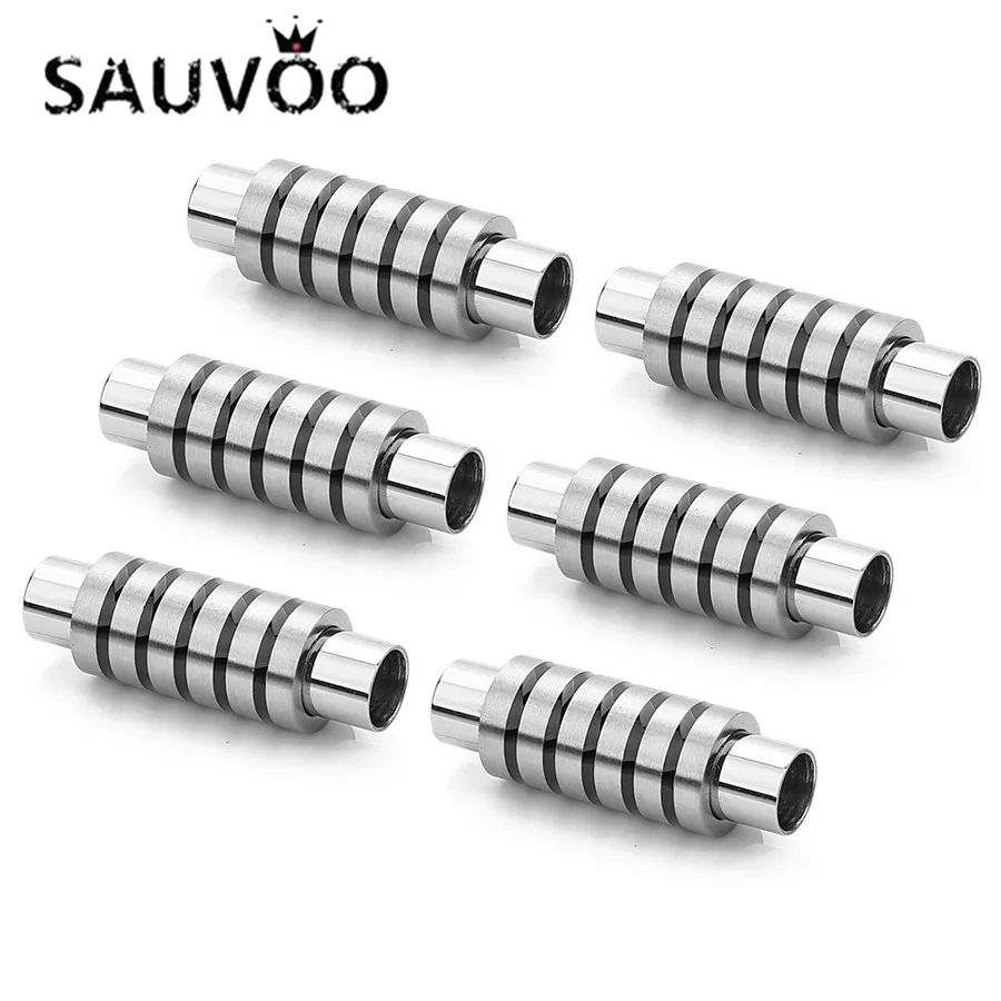SAUVOO 2Pcs/lot Black Stripe Stainless Steel Magnetic Clasps Jewelry DIY Bracelets Making Findings Leather Bracelets Connector
SAUVOO 2Pcs/lot Black Stripe Stainless Steel Magnetic Clasps Jewelry DIY Bracelets Making Findings Leather Bracelets Connector