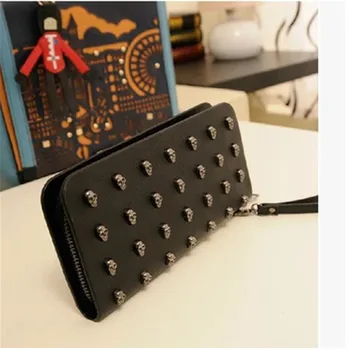 Hot Sale Women Wallets Metal Skull Wallet Card Purse Leather Wristlet Portefeuille Handbags Carteira Feminina
Hot Sale Women Wallets Metal Skull Wallet Card Purse Leather Wristlet Portefeuille Handbags Carteira Feminina