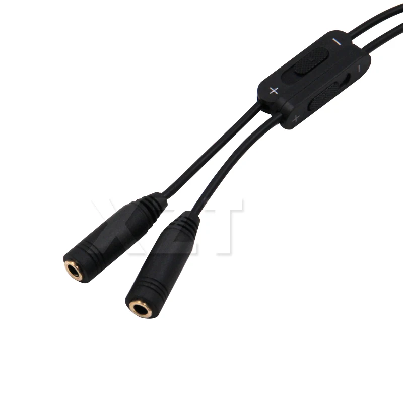 

3.5mm Male to 2 Female Stereo Audio Y Splitter Adapter Cable w/ Volume Control
