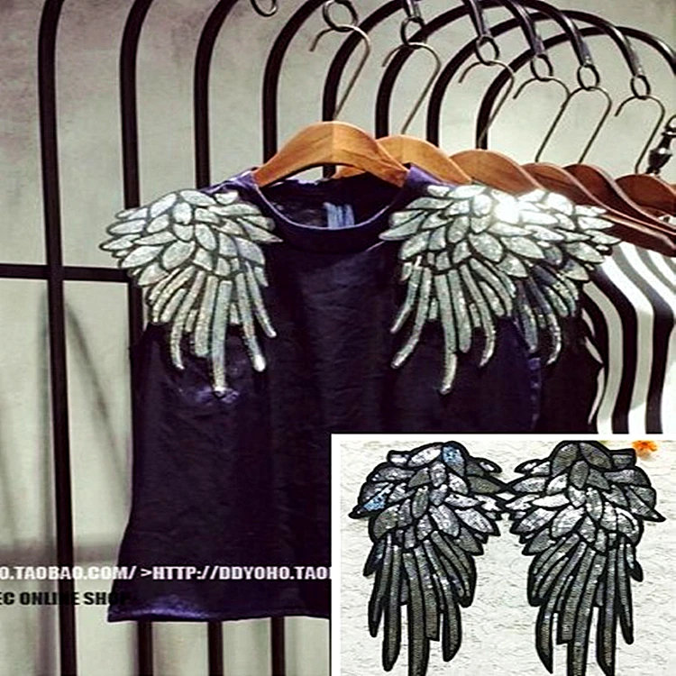 2Pieces Bling Sequins Patch DIY Wings Patches for Clothing Sew-on Angel Wings Patch Motif Applique Apparel Sewing Fabric YN307
2Pieces Bling Sequins Patch DIY Wings Patches for Clothing Sew-on Angel Wings Patch Motif Applique Apparel Sewing Fabric YN307