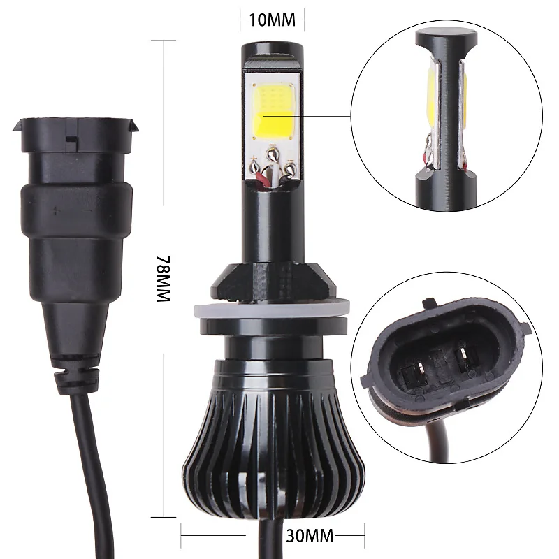 2PC-Car-Turn-DRL-Light-Lamp-LED-Fog-Tail-Bulbs-H27-880-881-White-Ice-Blue