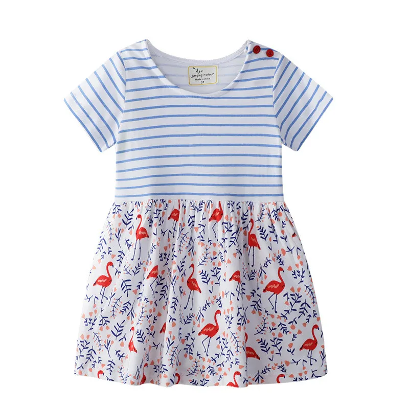 Jumping meters Summer Girls Dresses Cotton Flamingo Baby Clothes Princess Costume Stripe Party Kids Dresses Gifts for Girls
Jumping meters Summer Girls Dresses Cotton Flamingo Baby Clothes Princess Costume Stripe Party Kids Dresses Gifts for Girls