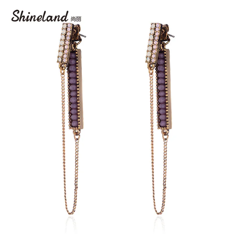 Shineland 2019 New Boho Vintage Drop Earrings for Women Geometric 3 Colors Ethnic Beads Long Chain Brincos Statement Bijoux Gift
Shineland 2019 New Boho Vintage Drop Earrings for Women Geometric 3 Colors Ethnic Beads Long Chain Brincos Statement Bijoux Gift