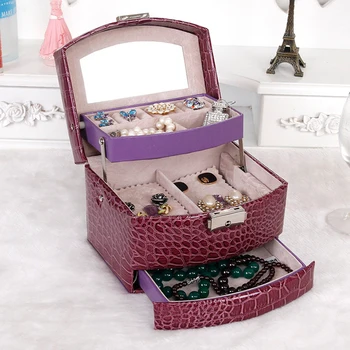 Yeeluyoni Striped Automatic Jewelry Box With Lock Leather Three Layers Earrings Rings Jewelry Storage Boxes Portable Gift Box
Yeeluyoni Striped Automatic Jewelry Box With Lock Leather Three Layers Earrings Rings Jewelry Storage Boxes Portable Gift Box