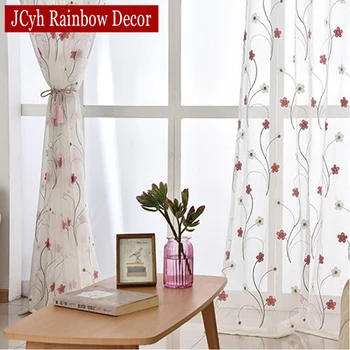 White Blue Flowers Embroidery Sheer Tulle Curtains For Living Room Window Voile Curtains Fabric Drapes Bedroom Sheer Cortinas
White Blue Flowers Embroidery Sheer Tulle Curtains For Living Room Window Voile Curtains Fabric Drapes Bedroom Sheer Cortinas