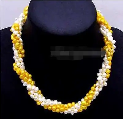 Shipping>> new hot 2 strands yellow & white Baroque 6mm pearl 40" necklace 18" combination set-6102
Shipping>> new hot 2 strands yellow & white Baroque 6mm pearl 40" necklace 18" combination set-6102