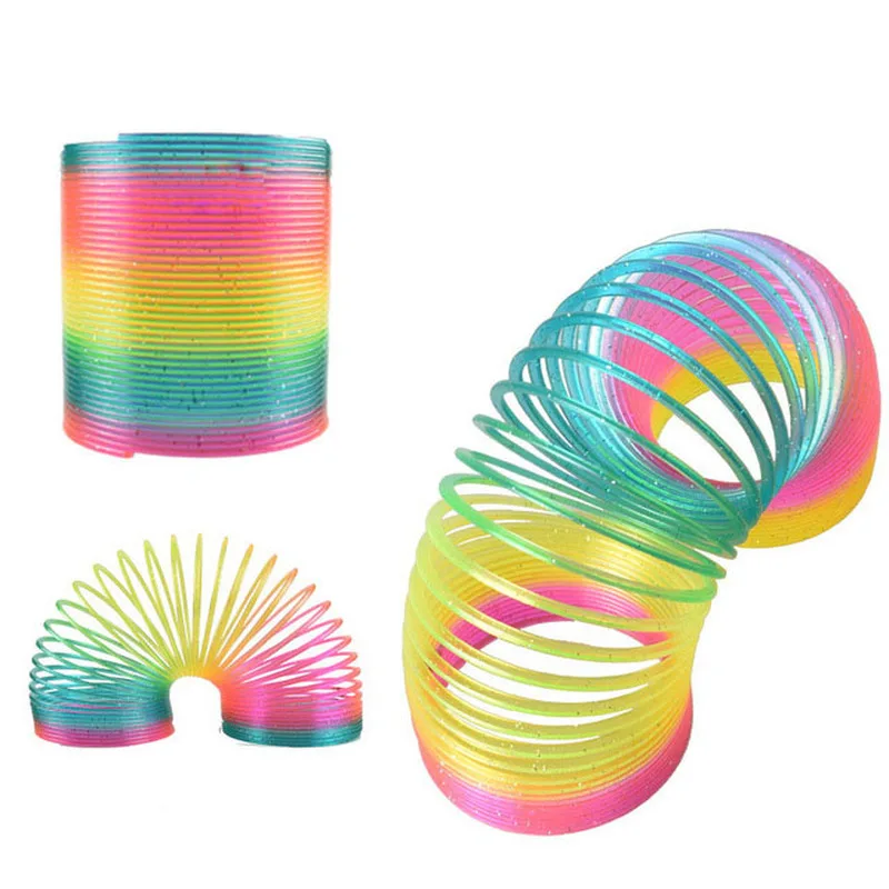 New 1pcs Rainbow Circle Funny Toys Early Development Educational Folding Plastic Spring Coil Children's Creative Magical Toys
New 1pcs Rainbow Circle Funny Toys Early Development Educational Folding Plastic Spring Coil Children's Creative Magical Toys