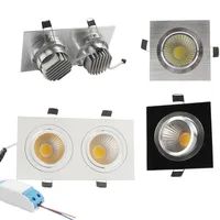 1PCS high power aluminum led cob dimmable ceiling light lamp AC110V-230V 7W 9W 12W 14W 18W 24W Square cob led downlight CE&ROHS image