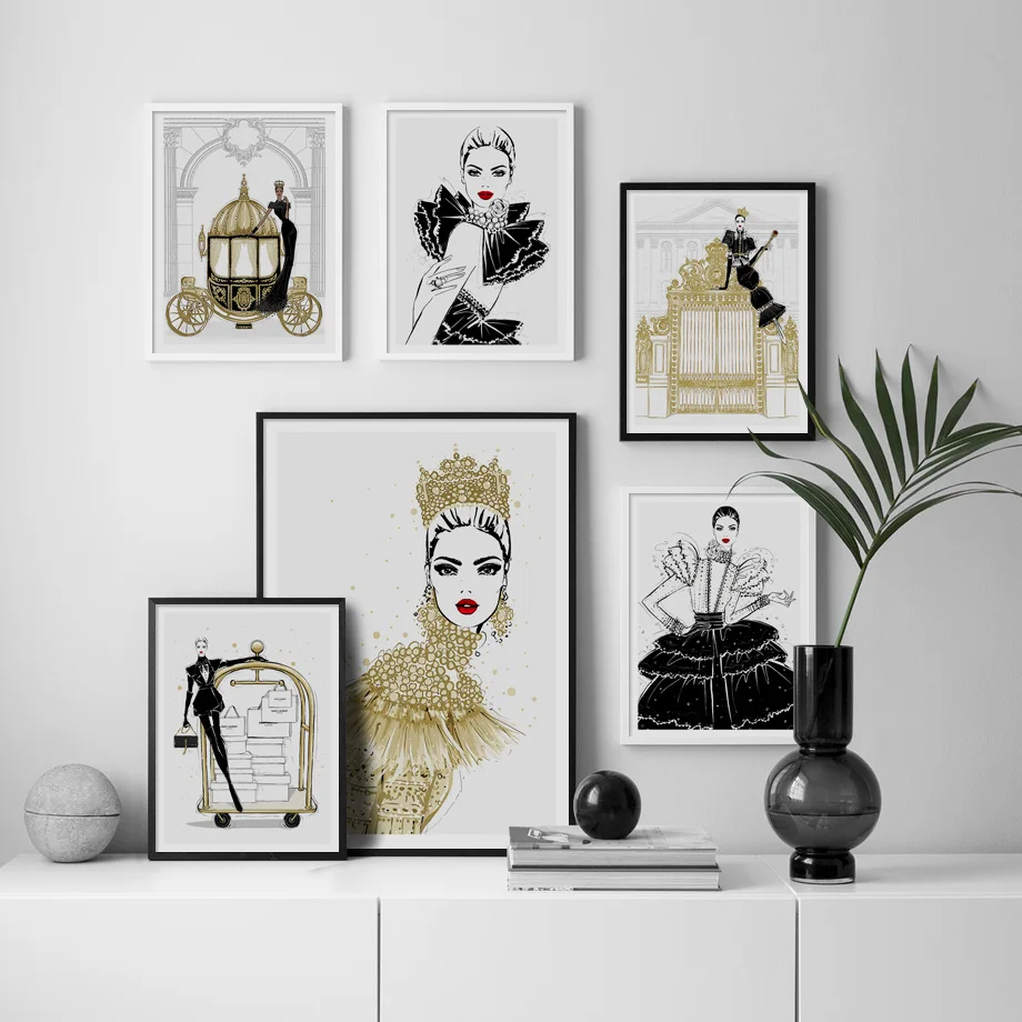 Paris Fashion Bag Crown Girl Nordic Posters And Prints Wall Art Canvas Painting Salon Black White Wall Pictures For Living Room
Paris Fashion Bag Crown Girl Nordic Posters And Prints Wall Art Canvas Painting Salon Black White Wall Pictures For Living Room