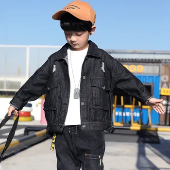 Boy Denim Jackets 2018 New Fashion Long Sleeve Ripped Jeans Jackets Fall Kids Clothes Back To School Harem Boy Outwear 8 9 10 12
Boy Denim Jackets 2018 New Fashion Long Sleeve Ripped Jeans Jackets Fall Kids Clothes Back To School Harem Boy Outwear 8 9 10 12