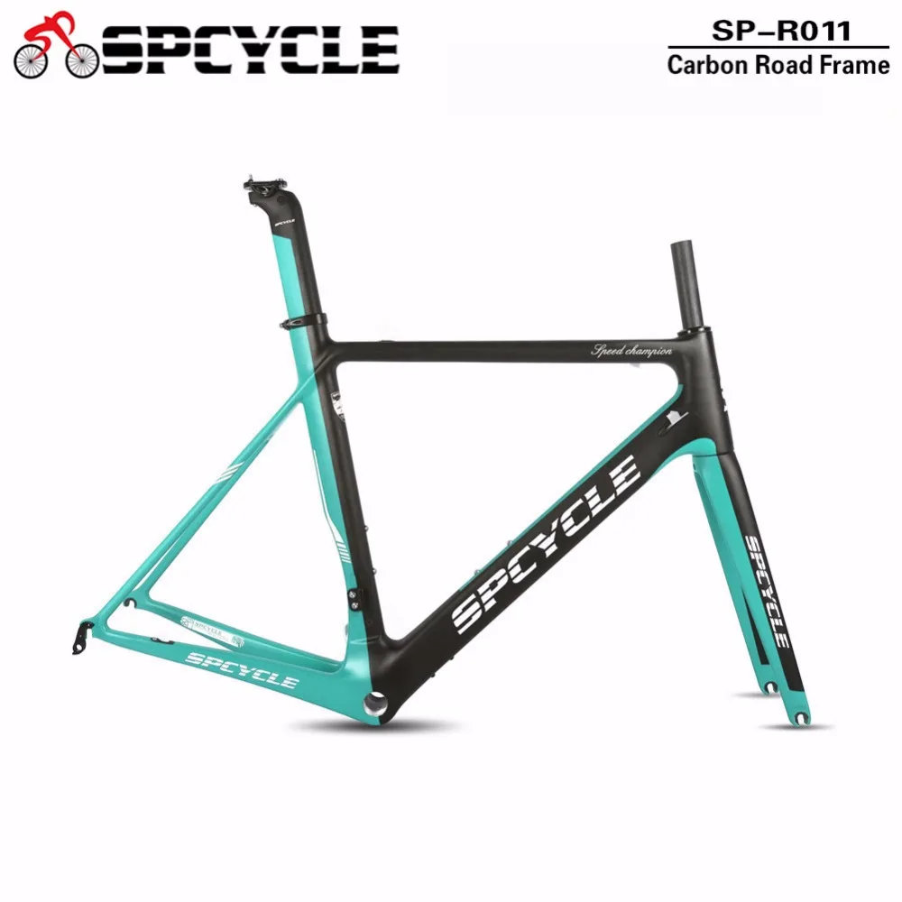 

Spcycle 700C Cycling Road Bicycle Carbon Frames ,T1000 Aero Racing Bike Carbon Frames Framesets Celester Color BSA 68mm