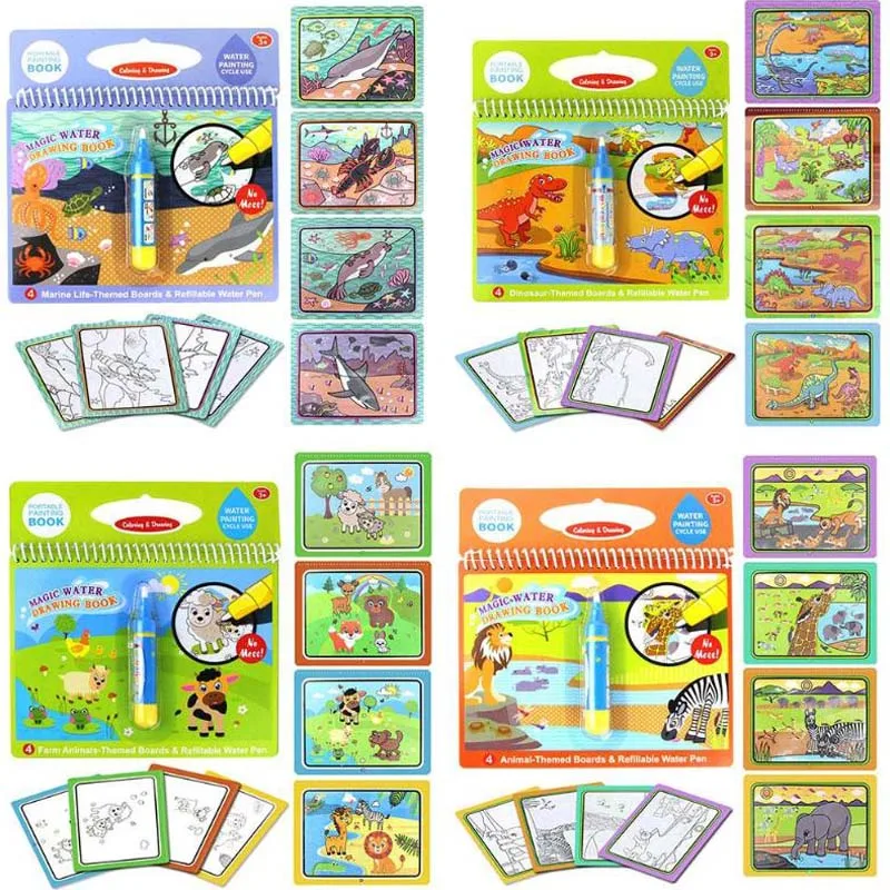 Cartoon Coloring Magic Water Drawing Book with 1 Magic Pen Kids Recognize Learning Painting Board Montessori Educational Toys
Cartoon Coloring Magic Water Drawing Book with 1 Magic Pen Kids Recognize Learning Painting Board Montessori Educational Toys