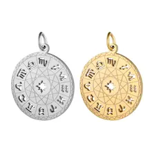 5 12 pçs/lote 100% Aço Inoxidável Constelação Charme Pingentes para Colar Pulseira DIY Atacado Nunca Manchou Pingente de Aço(China)