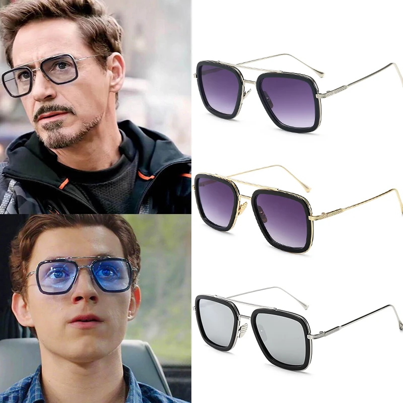 Tony Stark Sunglasse Keychain Avengers Iron Man Spider Man Glasses For Men Women Travel Jewelry Summer beach Accessories
Tony Stark Sunglasse Keychain Avengers Iron Man Spider Man Glasses For Men Women Travel Jewelry Summer beach Accessories