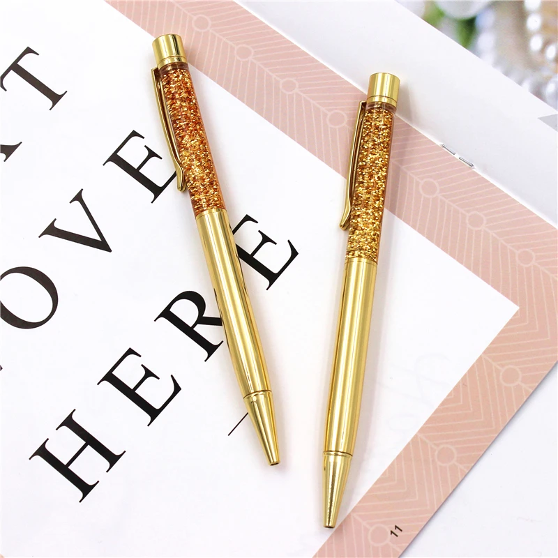 Creatively 1.0mm Luxury Ballpoint flow oil crystal foil Metal pen
Creatively 1.0mm Luxury Ballpoint flow oil crystal foil Metal pen