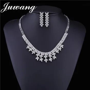 JUWANG AAA Cubic Zirconia Fashion Jewelry Sets Classic Rhinestone Crystal Choker Necklace Earring For Women Wedding Decotration
JUWANG AAA Cubic Zirconia Fashion Jewelry Sets Classic Rhinestone Crystal Choker Necklace Earring For Women Wedding Decotration