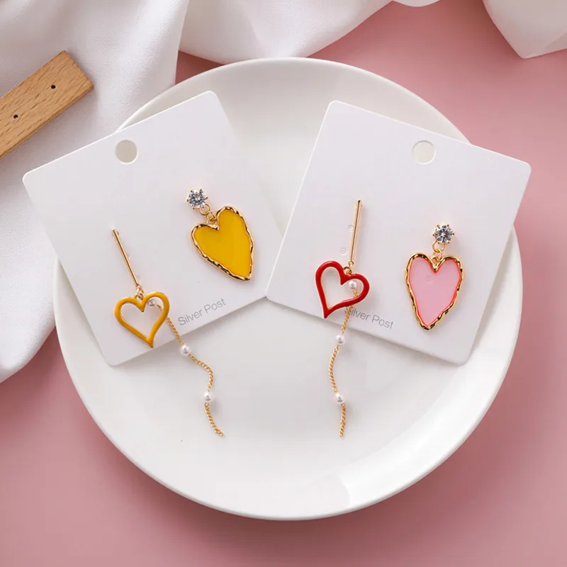 2018 New Korean Pearl Tassel Crystal Transparent Love Heart Earrings For Women Fashion Asymmetric Drop Earring Jewelry
2018 New Korean Pearl Tassel Crystal Transparent Love Heart Earrings For Women Fashion Asymmetric Drop Earring Jewelry