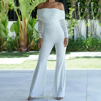 Women Playsuit Evening Party Bodycon Jumpsuit Romper Mesh Long Sleeve Slash Neck Long Overalls
Women Playsuit Evening Party Bodycon Jumpsuit Romper Mesh Long Sleeve Slash Neck Long Overalls