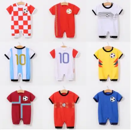 Summer rompers baby World Cup soccer jumpsuit is comfortable, lightweight and breathable baby boy short sleeved sport
Summer rompers baby World Cup soccer jumpsuit is comfortable, lightweight and breathable baby boy short sleeved sport