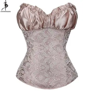 Ruffle Satin Cup Corset Side Zipper Closure Corsets Floral Korset Elastic Boned Gothic Elegant Outfit Plus Size 6XL Sexy Busiter
Ruffle Satin Cup Corset Side Zipper Closure Corsets Floral Korset Elastic Boned Gothic Elegant Outfit Plus Size 6XL Sexy Busiter