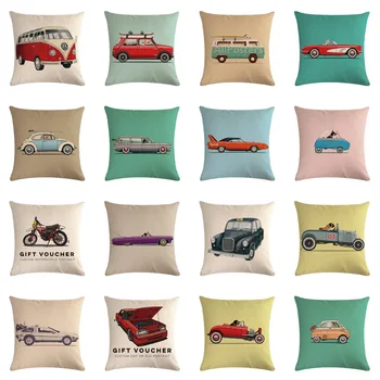 2019 new Korean retro car dog print linen pillowcase office living room cushion cover sofa 45*45cm pillow cover
2019 new Korean retro car dog print linen pillowcase office living room cushion cover sofa 45*45cm pillow cover