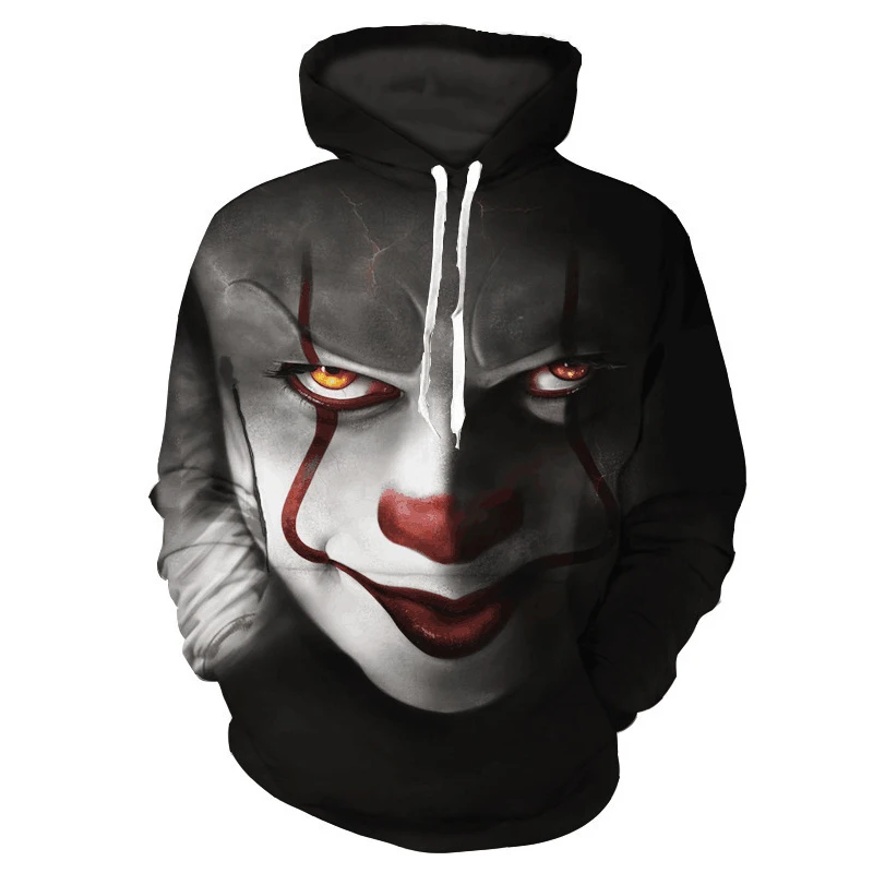 3D Printing Clown Character Boys Jacket Cotton Thin Section Hooded Boys Sweatshirt Casual Loose Drawstring Kids Hoodies
3D Printing Clown Character Boys Jacket Cotton Thin Section Hooded Boys Sweatshirt Casual Loose Drawstring Kids Hoodies