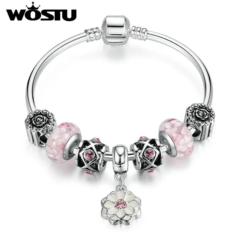2019 Hot Fashion Blooming Dahlia Charms Bangle For Women Original Silver DIY Beads Jewelry Fit WST Bracelet Gift
2019 Hot Fashion Blooming Dahlia Charms Bangle For Women Original Silver DIY Beads Jewelry Fit WST Bracelet Gift