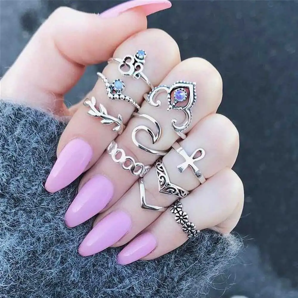 IPARAM 2017 Fashion 10 Pcs/Set Bohemian Ring Vintage Rings Leaves twisted Flower cross Ring For Women Jewelry gifts
IPARAM 2017 Fashion 10 Pcs/Set Bohemian Ring Vintage Rings Leaves twisted Flower cross Ring For Women Jewelry gifts