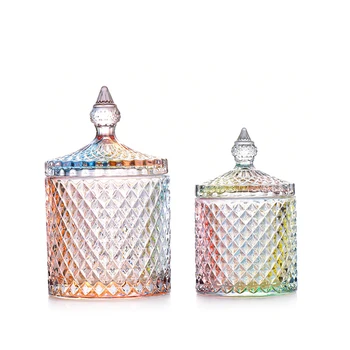 Roman Jewelry Box Crystal Glass jar Storage Bottle Coffee Sugar Bowl Snacks Dried Fruit Storage Container Round Cotton Swab cans
Roman Jewelry Box Crystal Glass jar Storage Bottle Coffee Sugar Bowl Snacks Dried Fruit Storage Container Round Cotton Swab cans