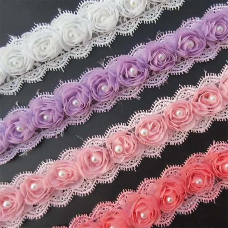 Soluble Rose Flower Pearl Chiffon Embroidered Lace Trim Ribbon Fabric Sewing Craft Patchwork Handmade DIY For Costume Decoration
Soluble Rose Flower Pearl Chiffon Embroidered Lace Trim Ribbon Fabric Sewing Craft Patchwork Handmade DIY For Costume Decoration