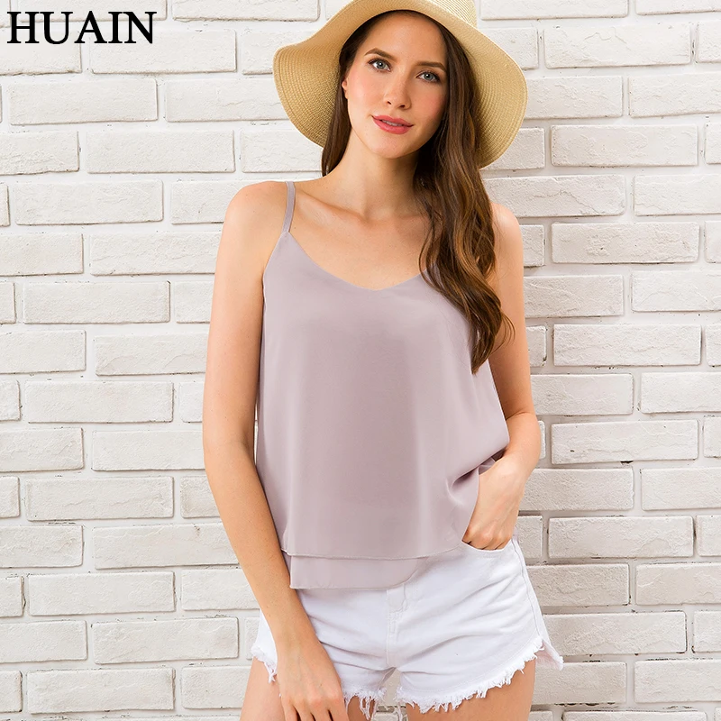 Chiffon Camis Women Sexy V-neck Sleelveless Shirt Casual Ladies Spaghetti Strap Summer Top 2018 Fashion Tank Top Female Clothing
Chiffon Camis Women Sexy V-neck Sleelveless Shirt Casual Ladies Spaghetti Strap Summer Top 2018 Fashion Tank Top Female Clothing