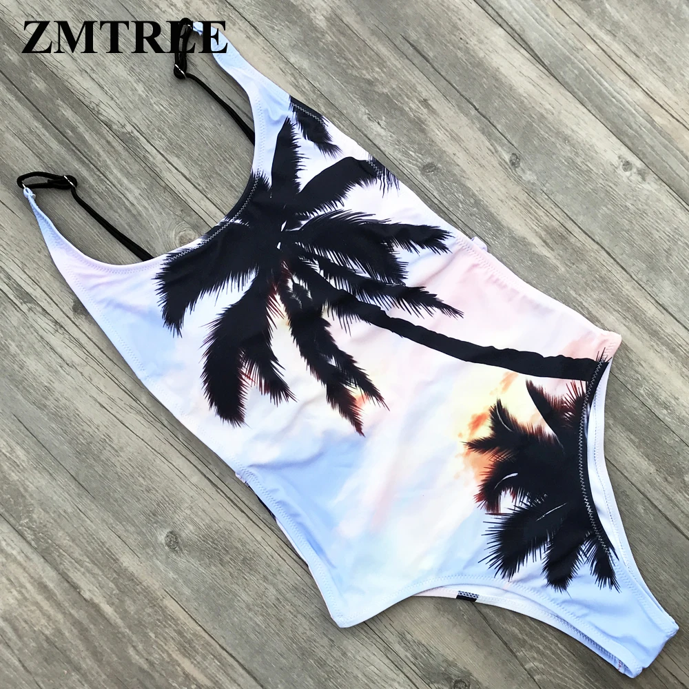 ZMTREE Coconut Tree Printed Simwear Women Bathing Suit 2018 Sexy Backless One Piece Swimsuit High Leg Monokini Swim Wear XL
ZMTREE Coconut Tree Printed Simwear Women Bathing Suit 2018 Sexy Backless One Piece Swimsuit High Leg Monokini Swim Wear XL