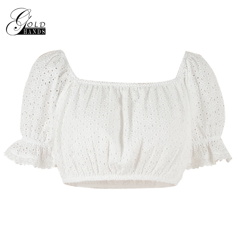 blusas blancas cortas