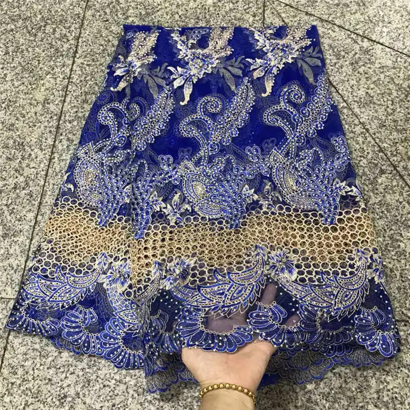 Royal Blue Hot Sale African Lace Fabric With Stones Fashion French Lace Fabric Nigerian Fabric Bridal Quality For Women
Royal Blue Hot Sale African Lace Fabric With Stones Fashion French Lace Fabric Nigerian Fabric Bridal Quality For Women