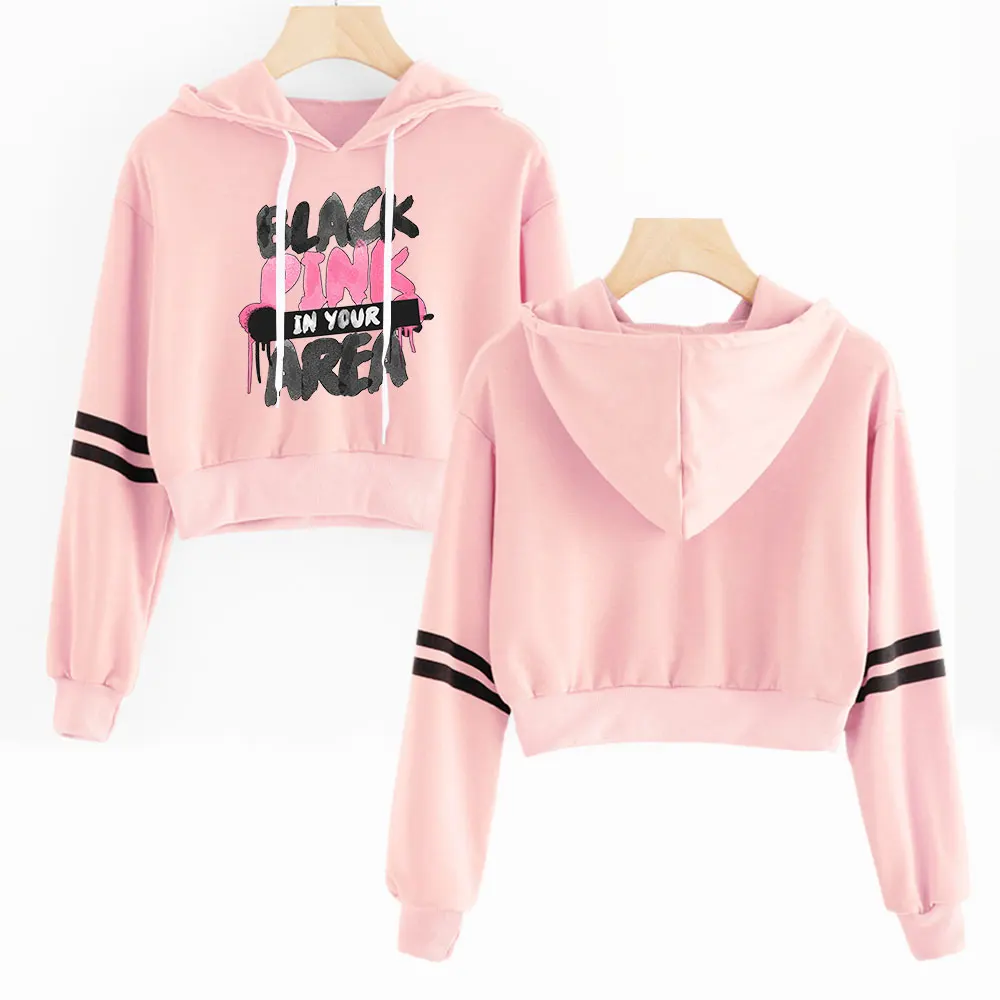 2019 New Fashion Women Harajuku Kawaii Cropped Hoodie Kpop Blackpink Sweatshirt Pullovers Female Crop Top Hooded Striped Clothes
2019 New Fashion Women Harajuku Kawaii Cropped Hoodie Kpop Blackpink Sweatshirt Pullovers Female Crop Top Hooded Striped Clothes