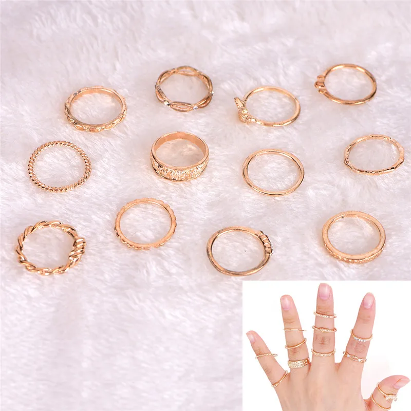 12 PCS/Set Retro Vintage Gold Silver Color Knuckle Midi Rings Set For Women Female Bohemian Rings Jewelry Minimal Accessories
12 PCS/Set Retro Vintage Gold Silver Color Knuckle Midi Rings Set For Women Female Bohemian Rings Jewelry Minimal Accessories
