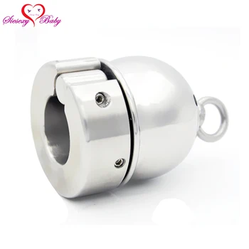 

A268 Stainless Steel Heavy Weight Scrotum Restraints Pendant with towed ring Sex Toys for Men Male Chastity Device