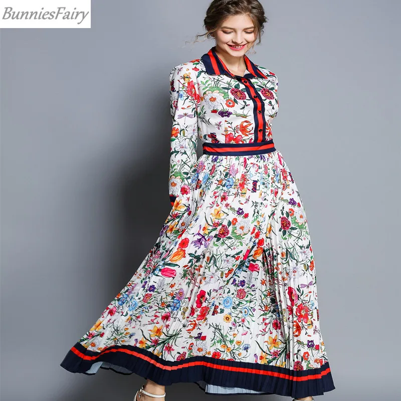 BunniesFairy Fall Women Prairie Chic Elegant Runway Vintage Retro Flower Floral Print Long Sleeve Pleated Dress Turn-Down Collar
BunniesFairy Fall Women Prairie Chic Elegant Runway Vintage Retro Flower Floral Print Long Sleeve Pleated Dress Turn-Down Collar