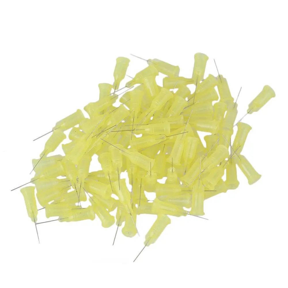 32Ga Yellow 1/2" Plastic Spiral Connector Stainless Steel Adhesive Glue Dispensing Needles Tip Pack of 100
32Ga Yellow 1/2" Plastic Spiral Connector Stainless Steel Adhesive Glue Dispensing Needles Tip Pack of 100