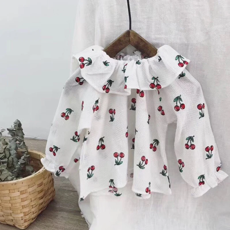 1-6 Years Long Sleeve T Shirts Toddler Tops Ruffles Collar Baby Girl Cherry Blouses New 2019 Spring Fall Baby Girls Clothing
1-6 Years Long Sleeve T Shirts Toddler Tops Ruffles Collar Baby Girl Cherry Blouses New 2019 Spring Fall Baby Girls Clothing