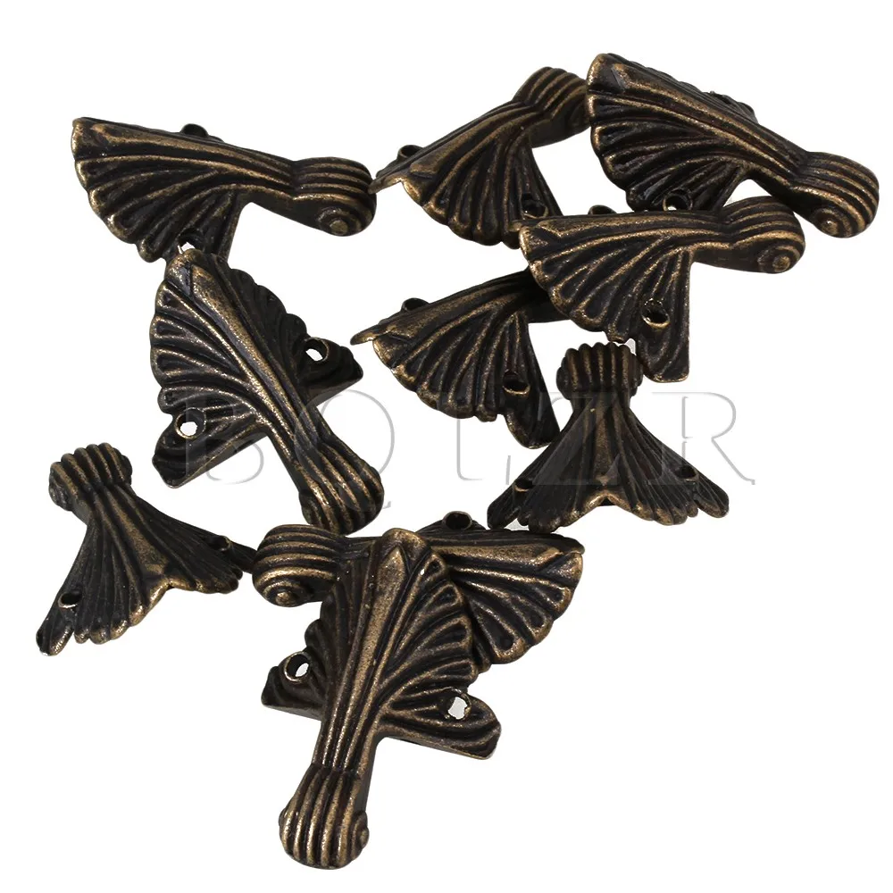BQLZR 10pcs Zinic Alloy Corner Protector with Foot for Gift Boxes Table Craft