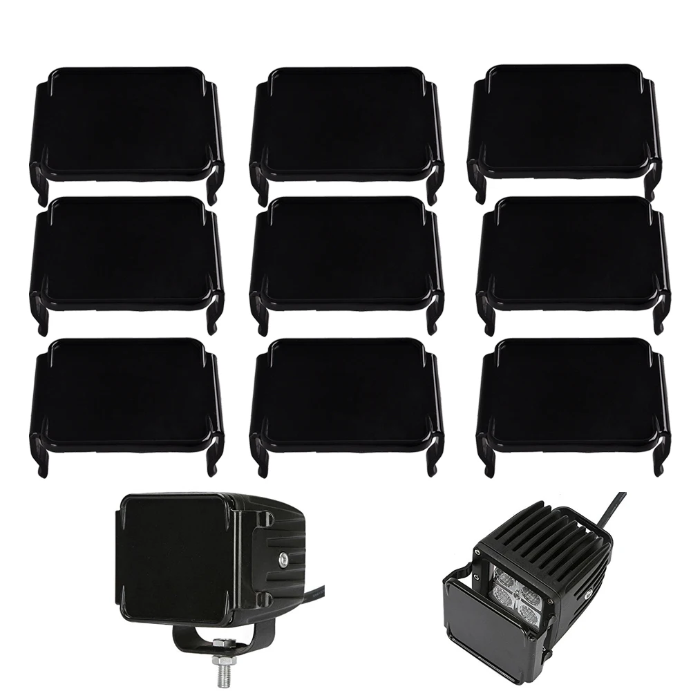 10PCS Black Protector Dust Proof Lens Cover Amber Red Green Blue Clear for 3x3" 12W 18W 24W Square Cube Pods LED Work Light Bar
10PCS Black Protector Dust Proof Lens Cover Amber Red Green Blue Clear for 3x3" 12W 18W 24W Square Cube Pods LED Work Light Bar
