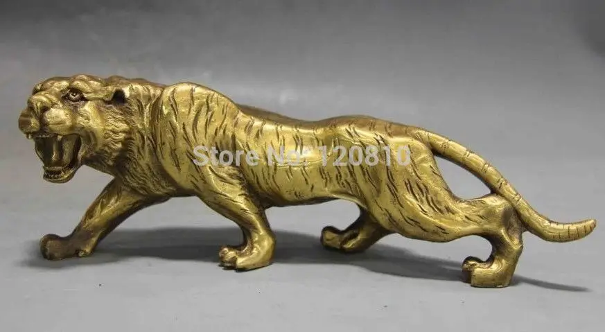 Chinese Fengshui Copper brass Animal Zodiac Year Lucky Tiger Statue
Chinese Fengshui Copper brass Animal Zodiac Year Lucky Tiger Statue
